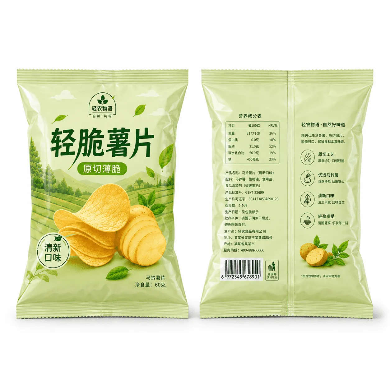 薯片卷膜系列图