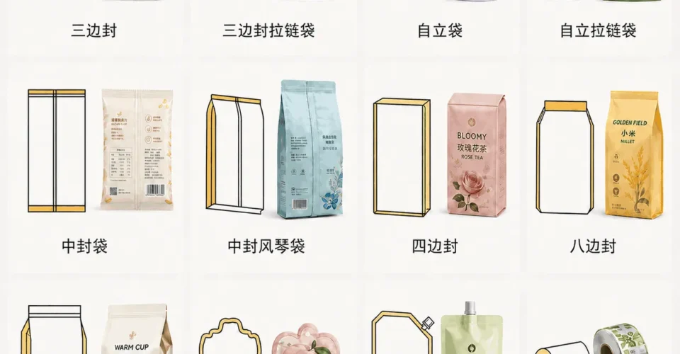Products for different pouch styles - common flexible packaging types explained