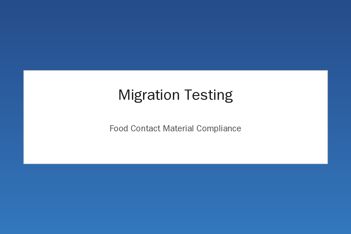 Food contact material migration testing compliance illustration