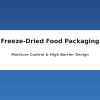 Freeze-dried food in a high barrier foil pouch with moisture control