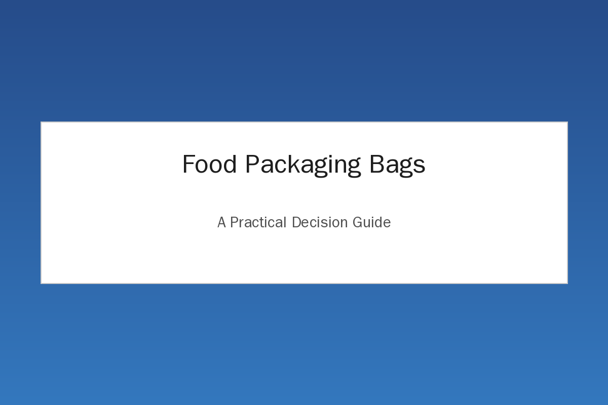 Food packaging bag selection decision guide illustration