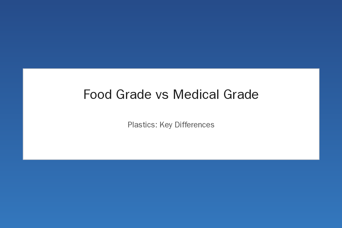 Food grade vs medical grade plastic comparison diagram