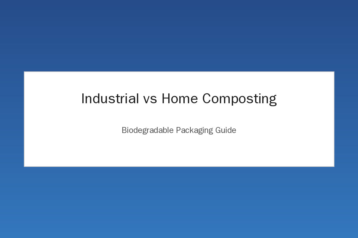 Industrial vs home composting comparison for biodegradable packaging
