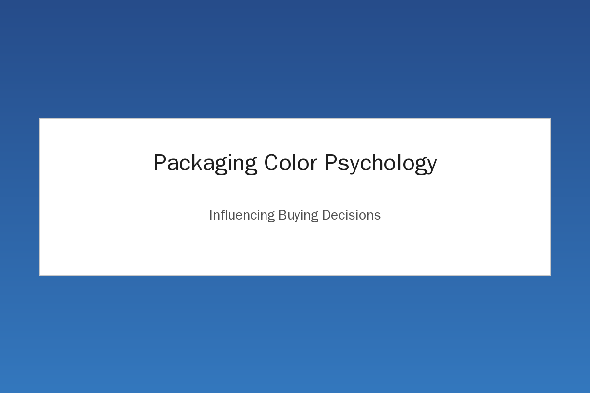 Packaging color psychology influences buying decisions