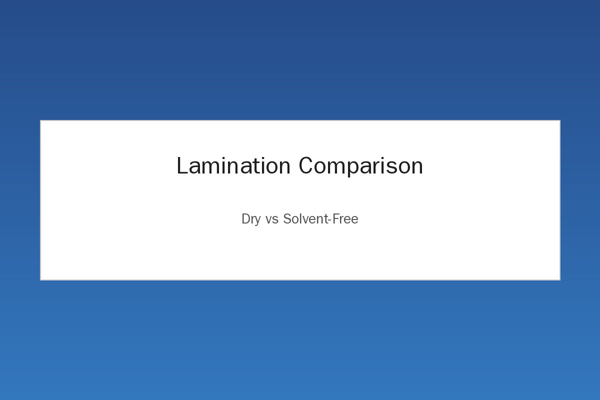 Dry lamination vs solvent free lamination comparison