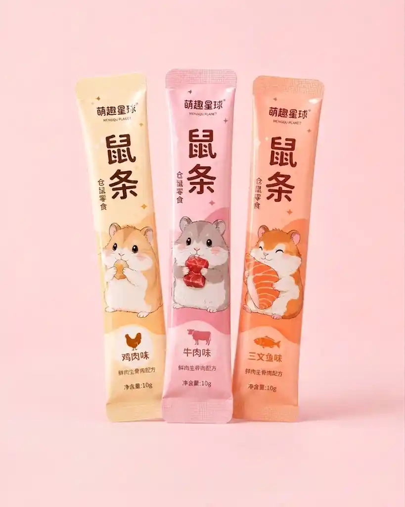 Pet food packaging for mouse treats