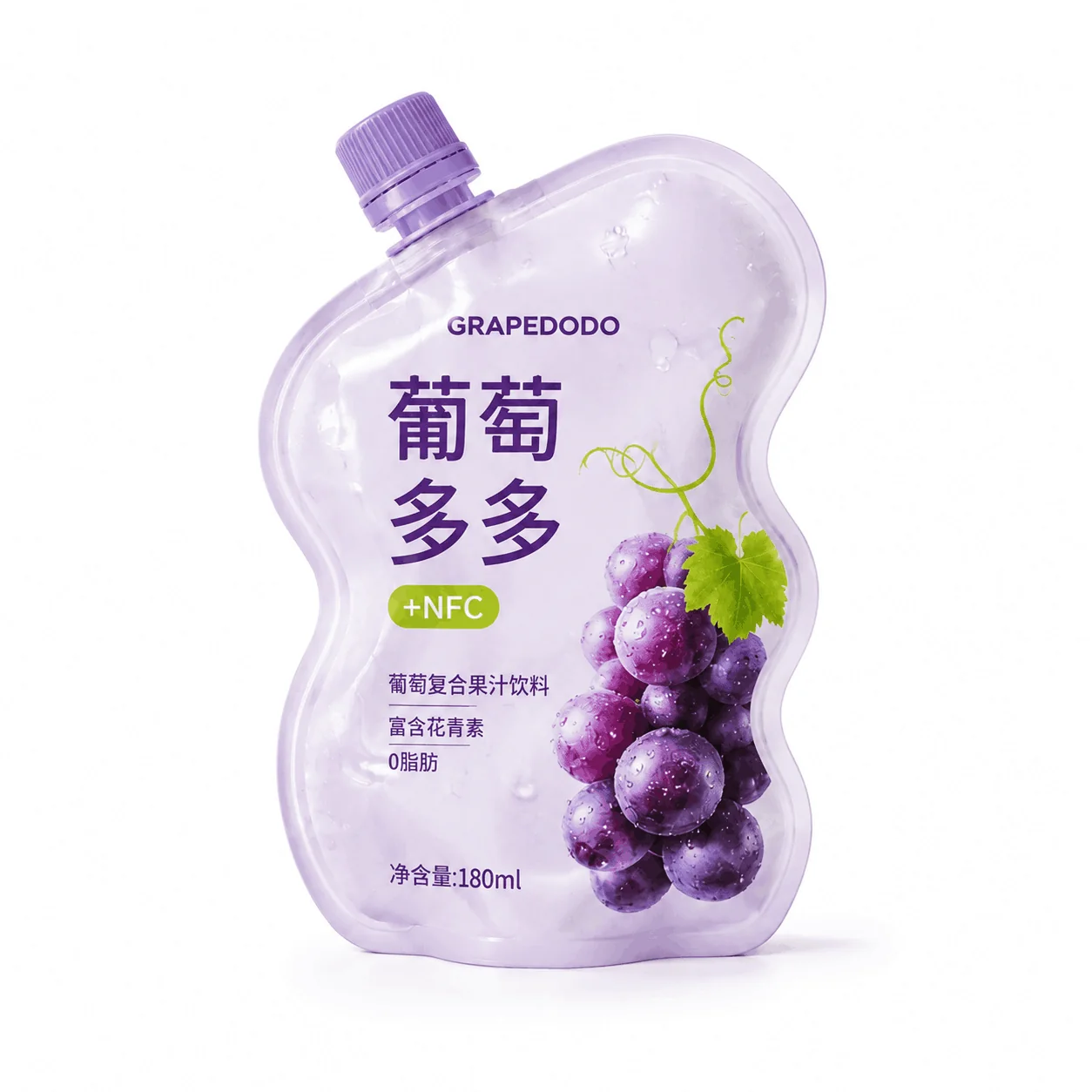 Juice pouch shaped spout pouch main image