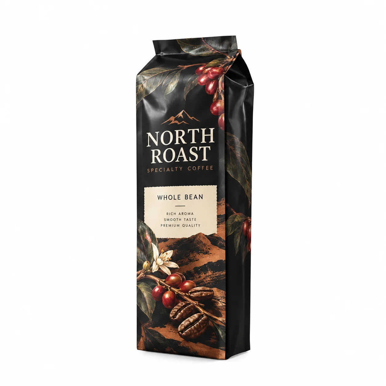 custom coffee bean packaging bags main view
