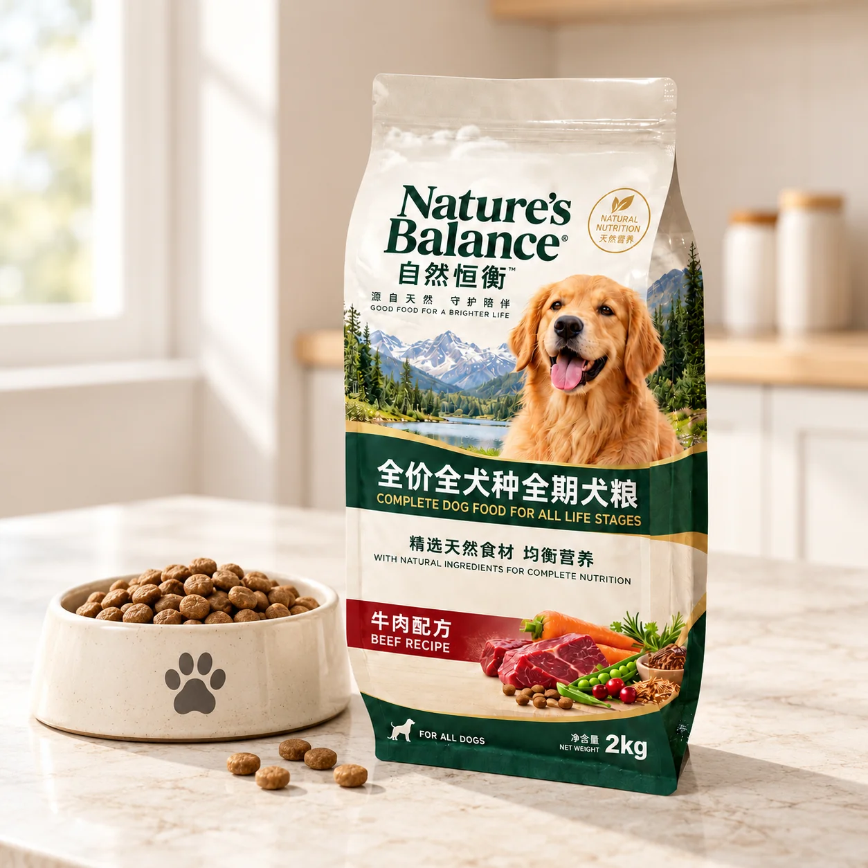 custom dog food quad seal bags size range