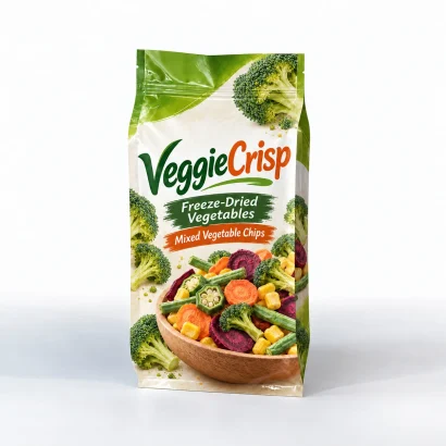 custom dried vegetable packaging main view