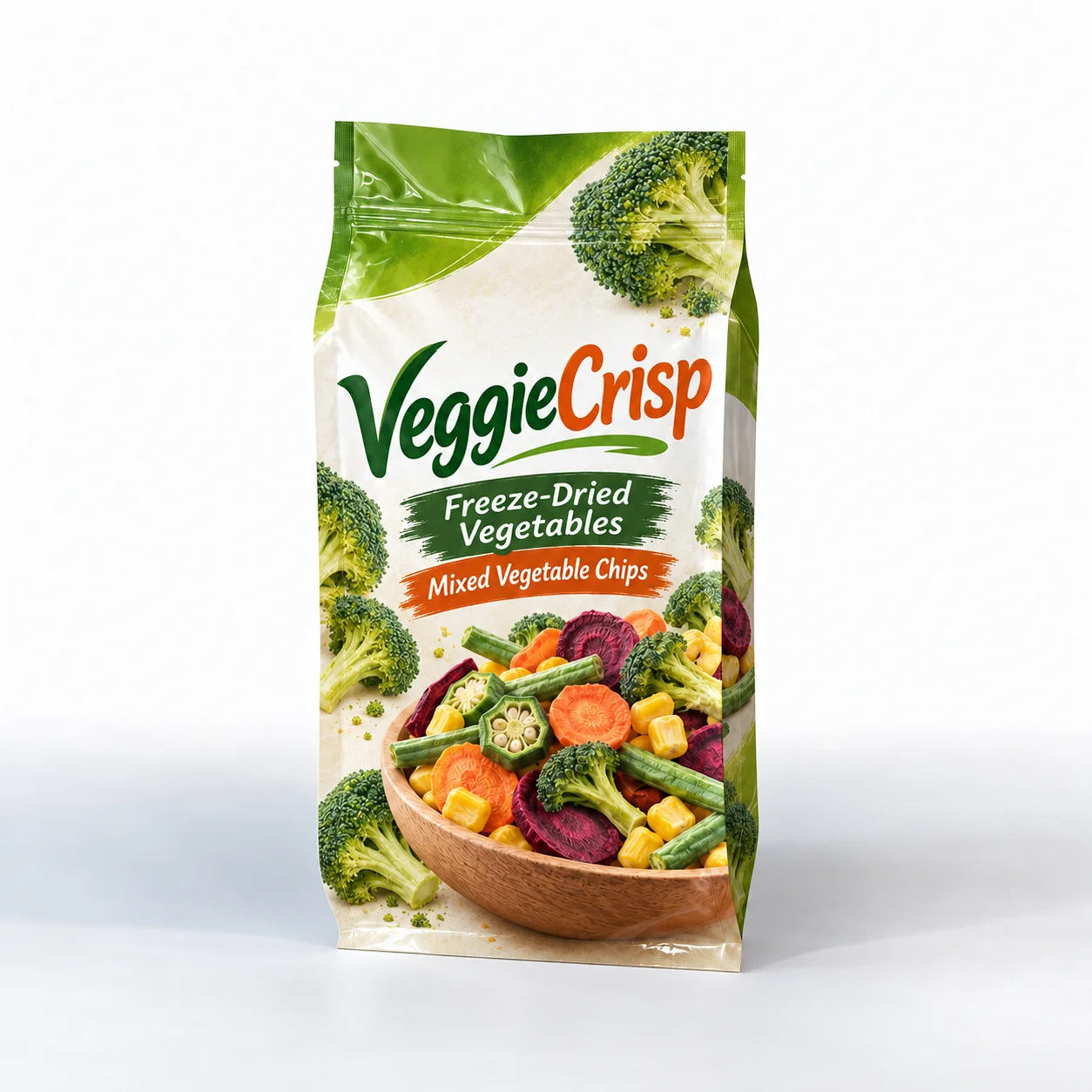 custom dried vegetable packaging main view