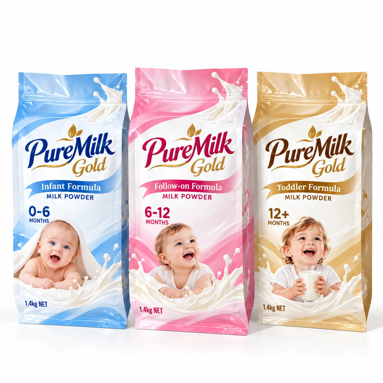 custom milk powder bags printed series
