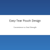 Easy-tear pouch design notches on flexible packaging film