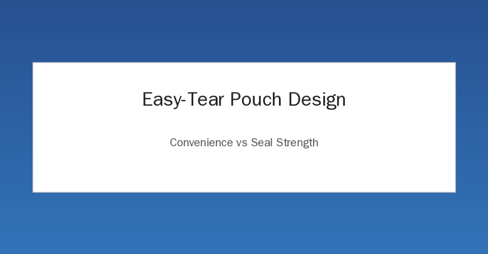 Easy-tear pouch design notches on flexible packaging film