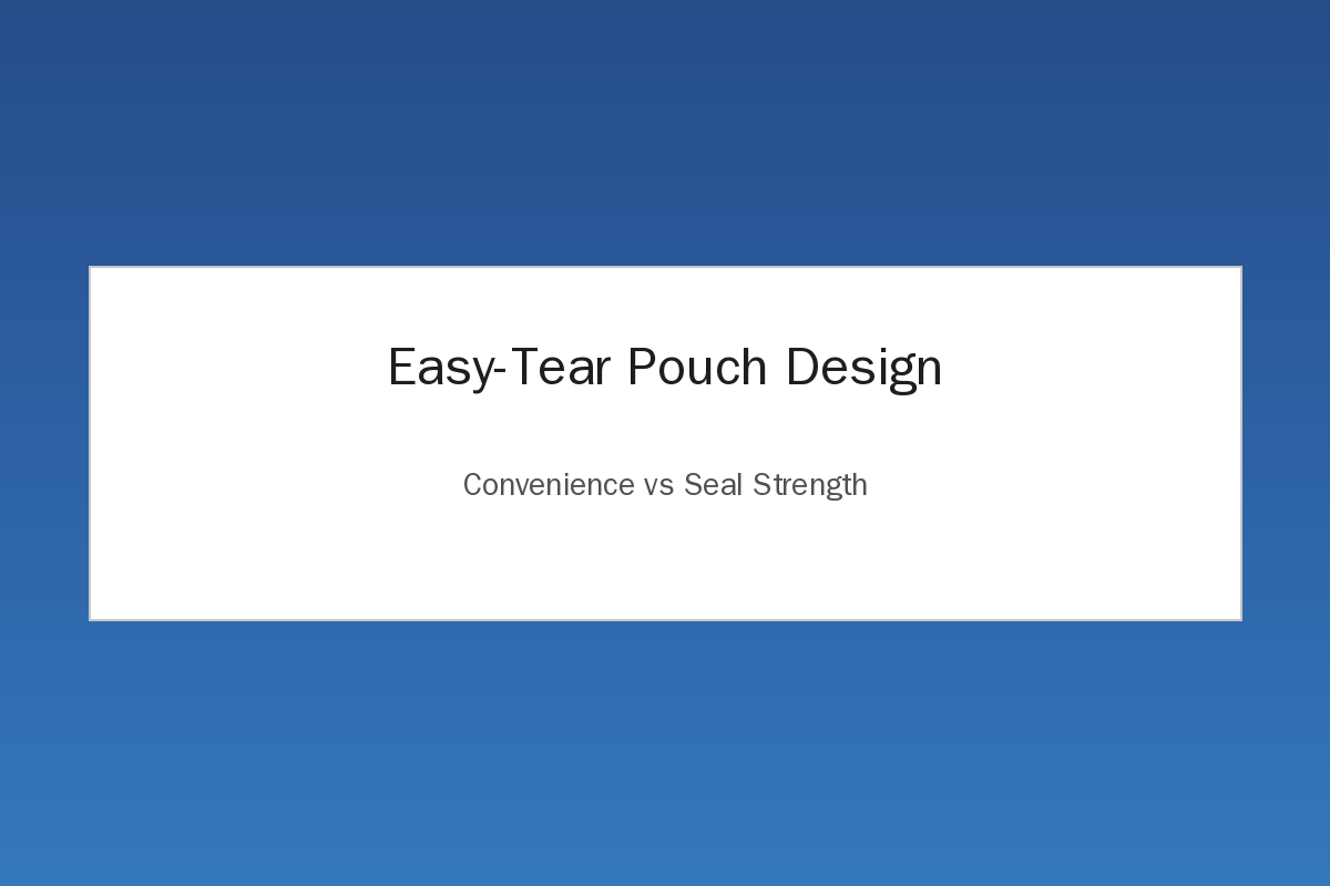Easy-tear pouch design notches on flexible packaging film