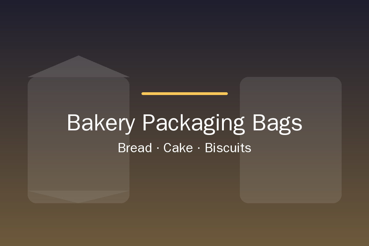 Bakery packaging bags for bread, cake and biscuits