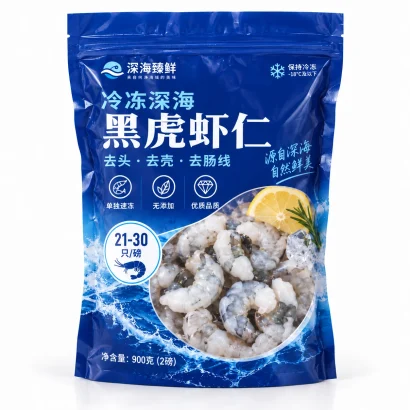 Frozen shrimp packaging bags - main product view