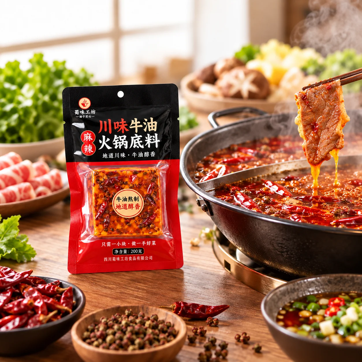 custom hot pot base packaging hot pot application scene