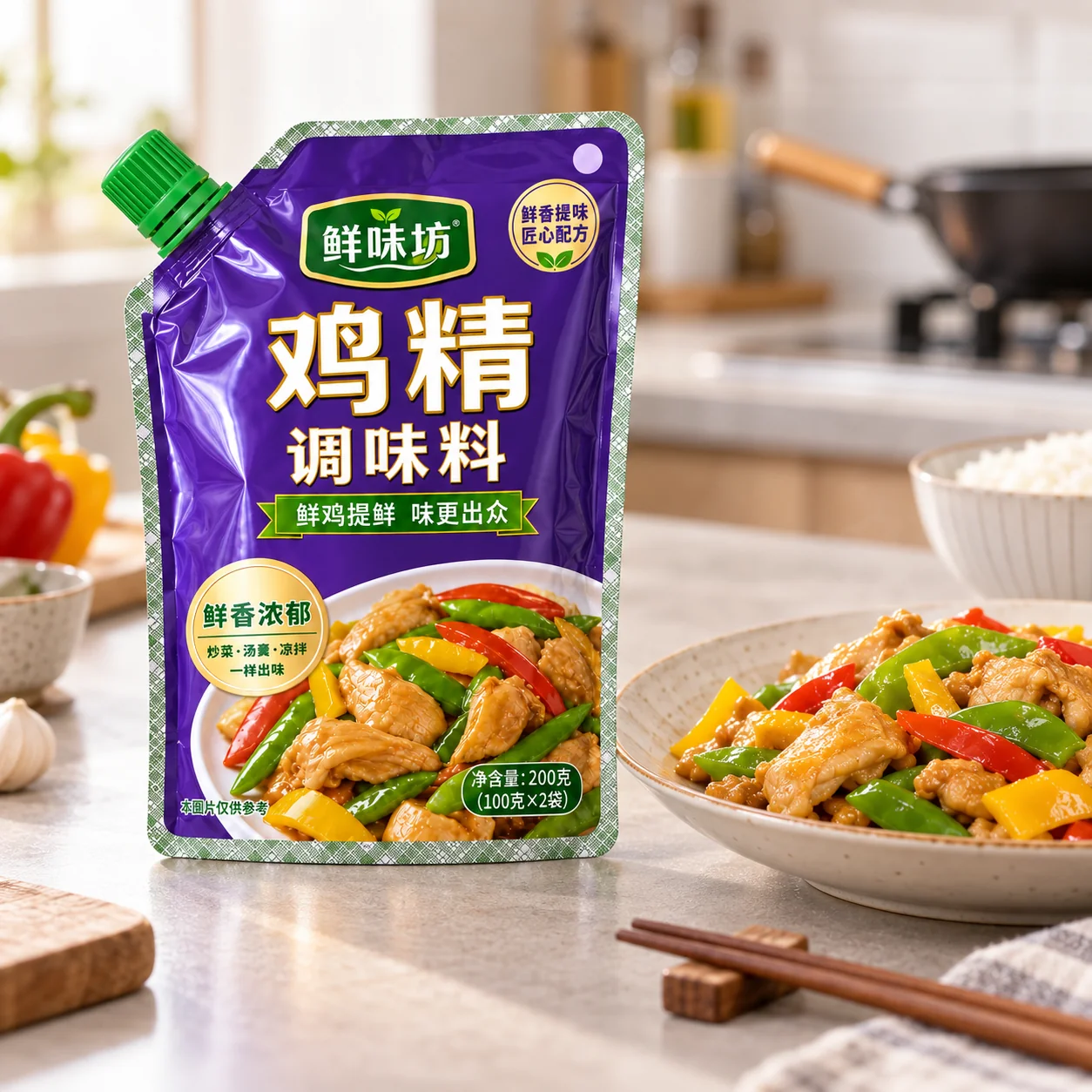 custom chicken seasoning pouches kitchen seasoning application