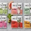 Single-serve drink mix sachet packaging for cocktail and beverage powders