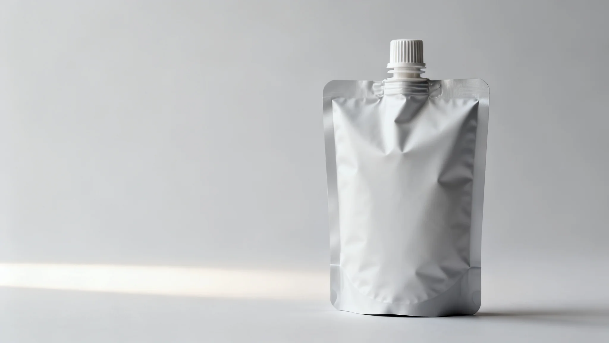 Spouted pouch for liquids with a screw-cap fitment, concept visual
