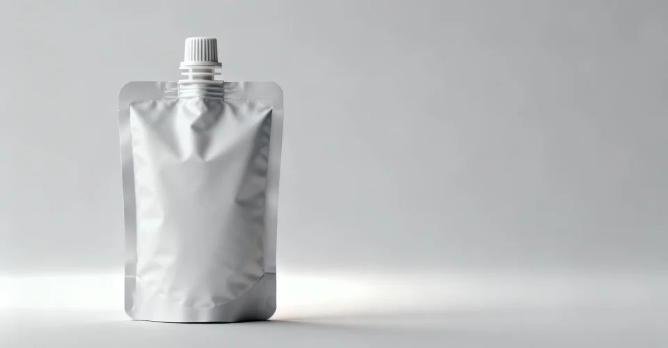 Concept visual of a sauce spout pouch, used to illustrate filling temperature and product chemistry decisions